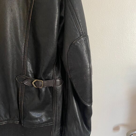 Dark Brown Leather Jacket - Massimo Dutti - Picture 9 of 15
